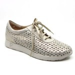 Pitillos sneaker beige leder 10422